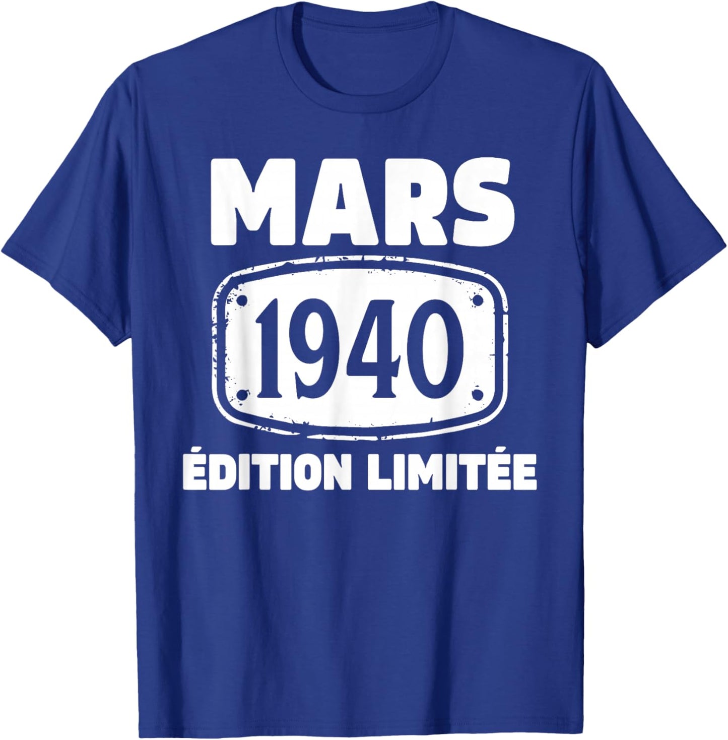 86 Ans Homme 1940 Anniversaire Mars 86 Ans Homme 1940 T-Shirt - T-Shirt | Royal