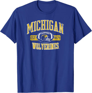 Michigan Wolverines Football Sack Navy Officially Licensed T-Shirt - T-Shirt | Royal