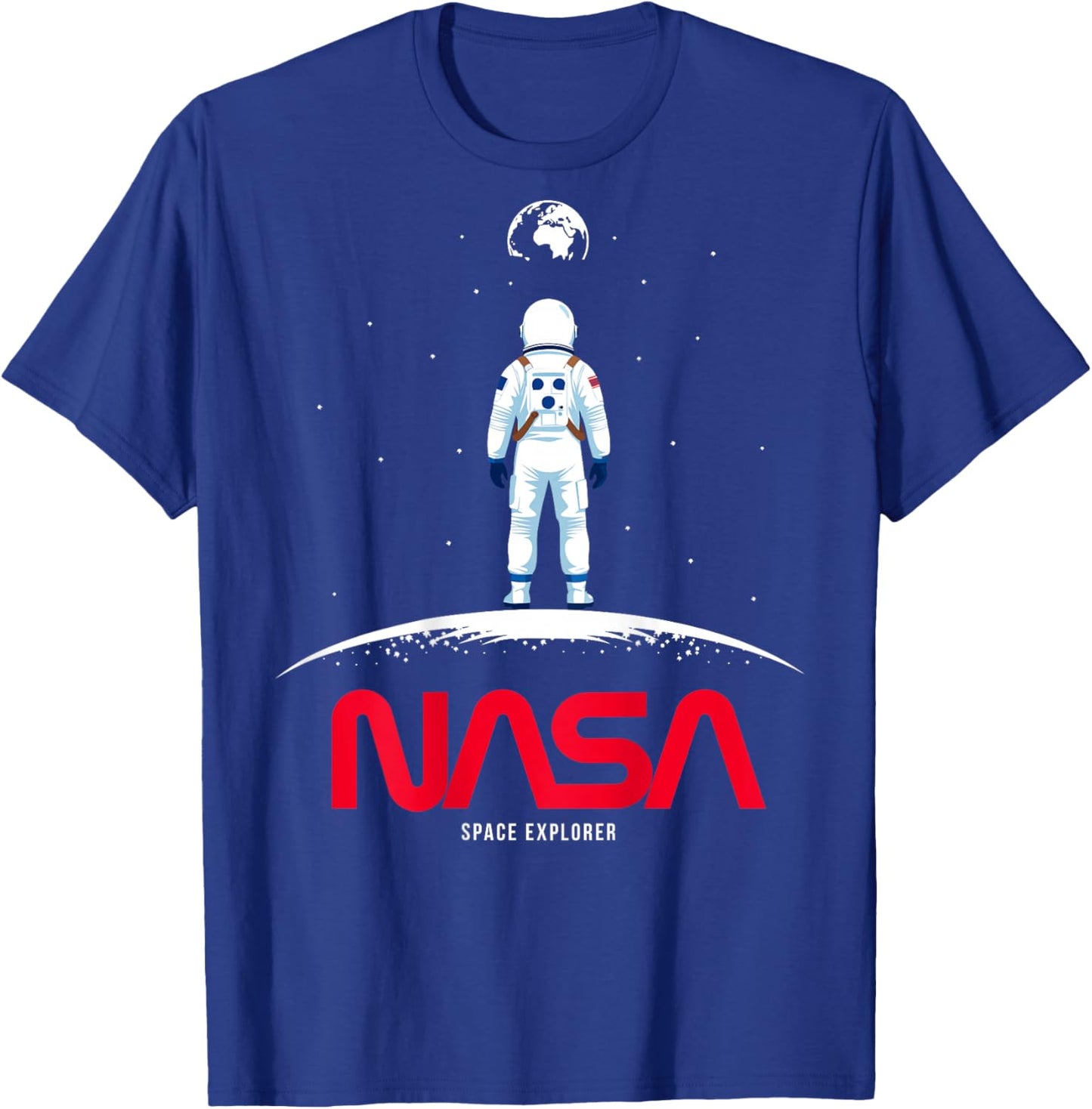 NASA - Backprint: Earth View T-Shirt - T-Shirt | Royal