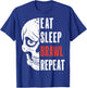 Eat Sleep Brawl Repeat Funny Video Gamer Gaming T-Shirt - T-Shirt | Royal
