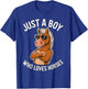 Just a Boy who loves Horses Equestrian Horseback T-Shirt - T-Shirt | Royal