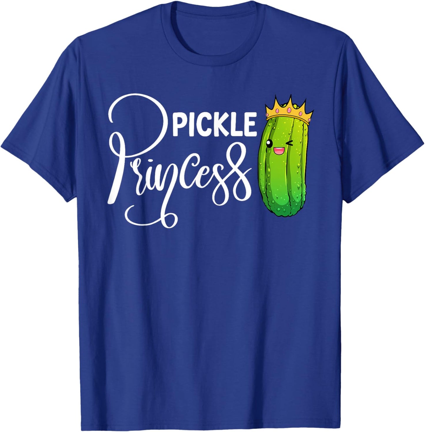 Cool Pickle Princess Art Girls Dill Pickle Novelty T-Shirt - T-Shirt | Royal