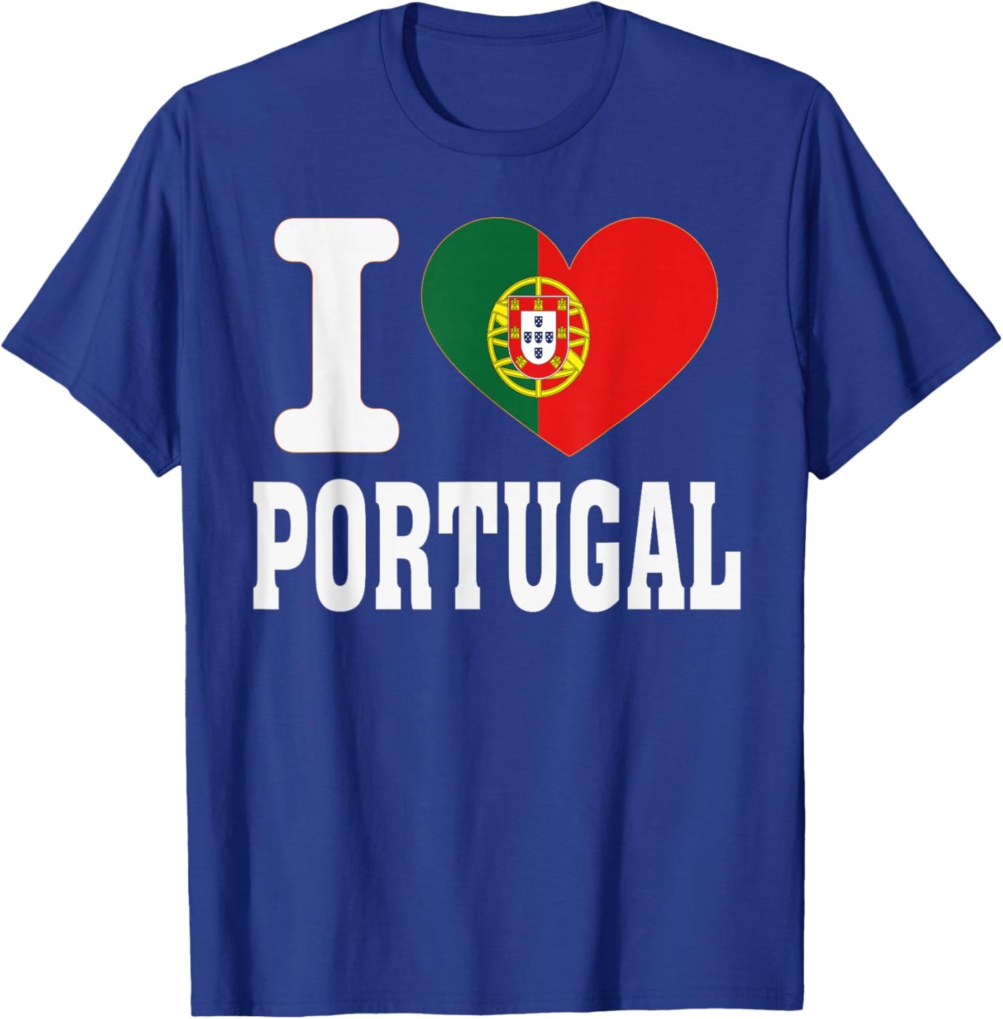 I Love Portugal Heart Souvenir Lovers Pride Travel T-Shirt - T-Shirt | Royal