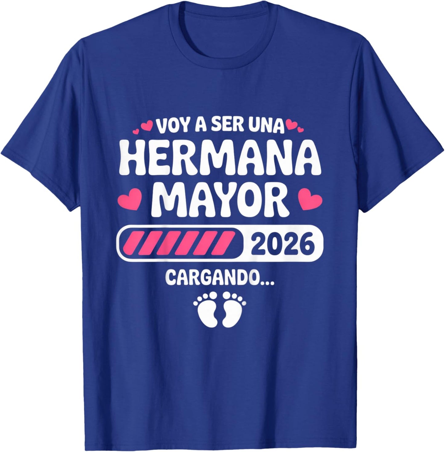 Kids Hermana Mayor 2026 Big Sister 2026 Spanish Groovy T-Shirt - T-Shirt | Royal