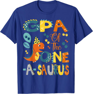 GPA Of The One-A-Saurus 1St Birthday Dinosaur Party T-Shirt - T-Shirt | Royal