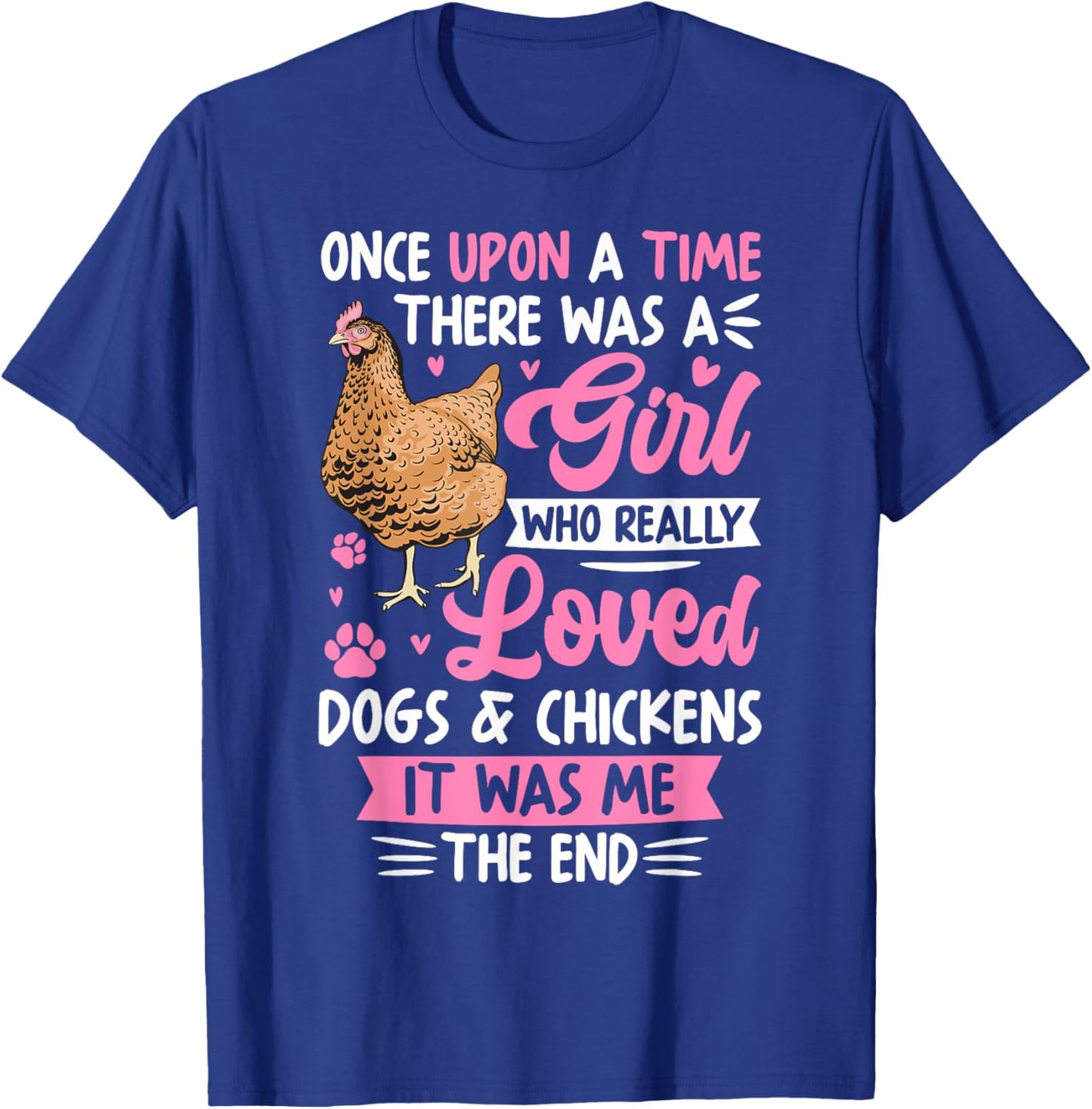 Women Chicken Shirt For Girls Chicken Dog Lover Farmer Kids T-Shirt - T-Shirt | Royal