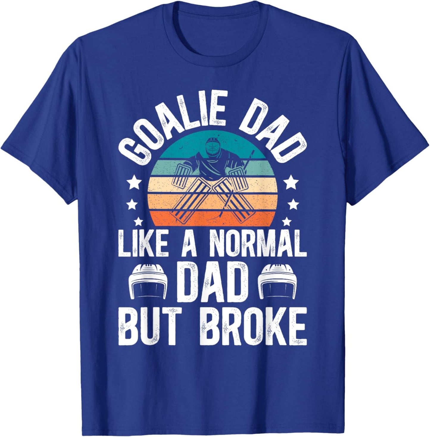 Funny Hockey Keeper Dad Of A Hockey Goalie Father - Black - Men's - Small - - - Father's Day T-Shirt - T-Shirt | Royal