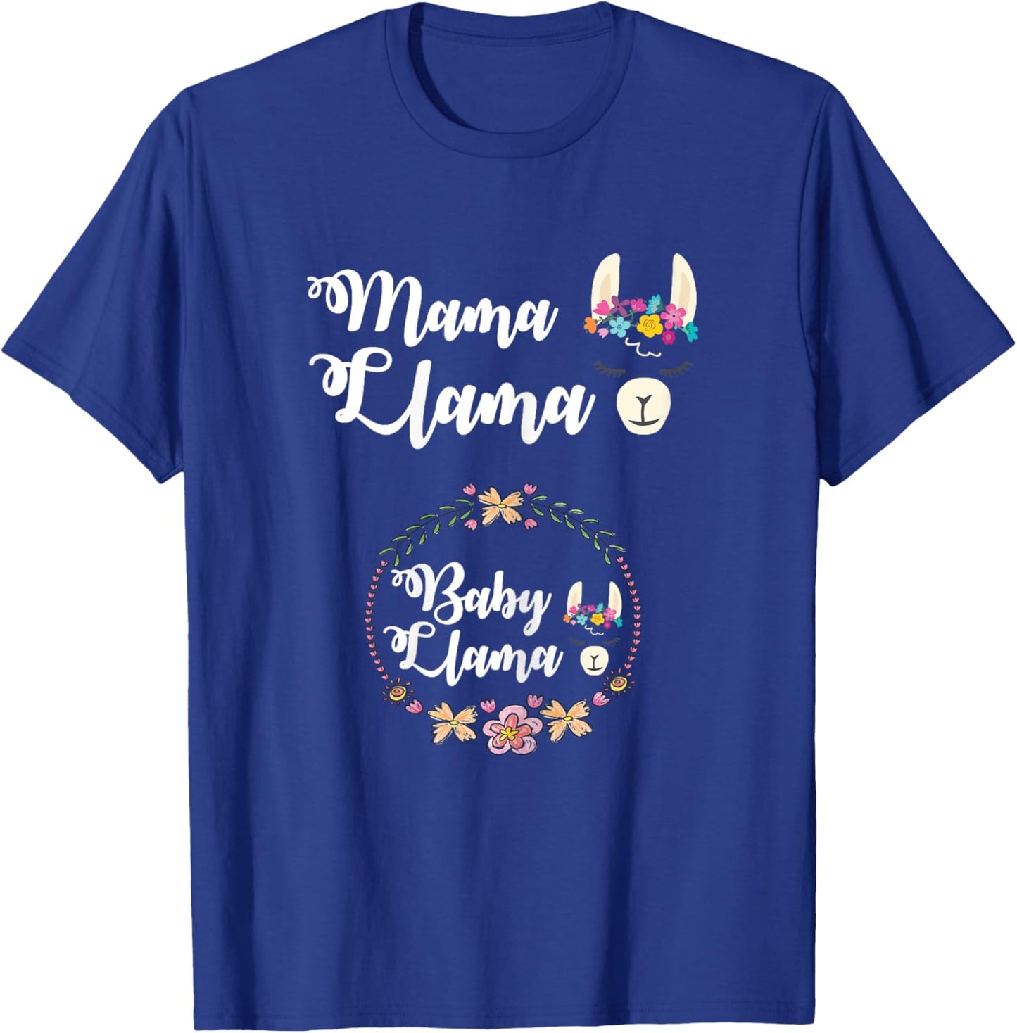 Mama Llama New Mom Baby Mommy Pregnancy Announcement T-Shirt - T-Shirt | Royal