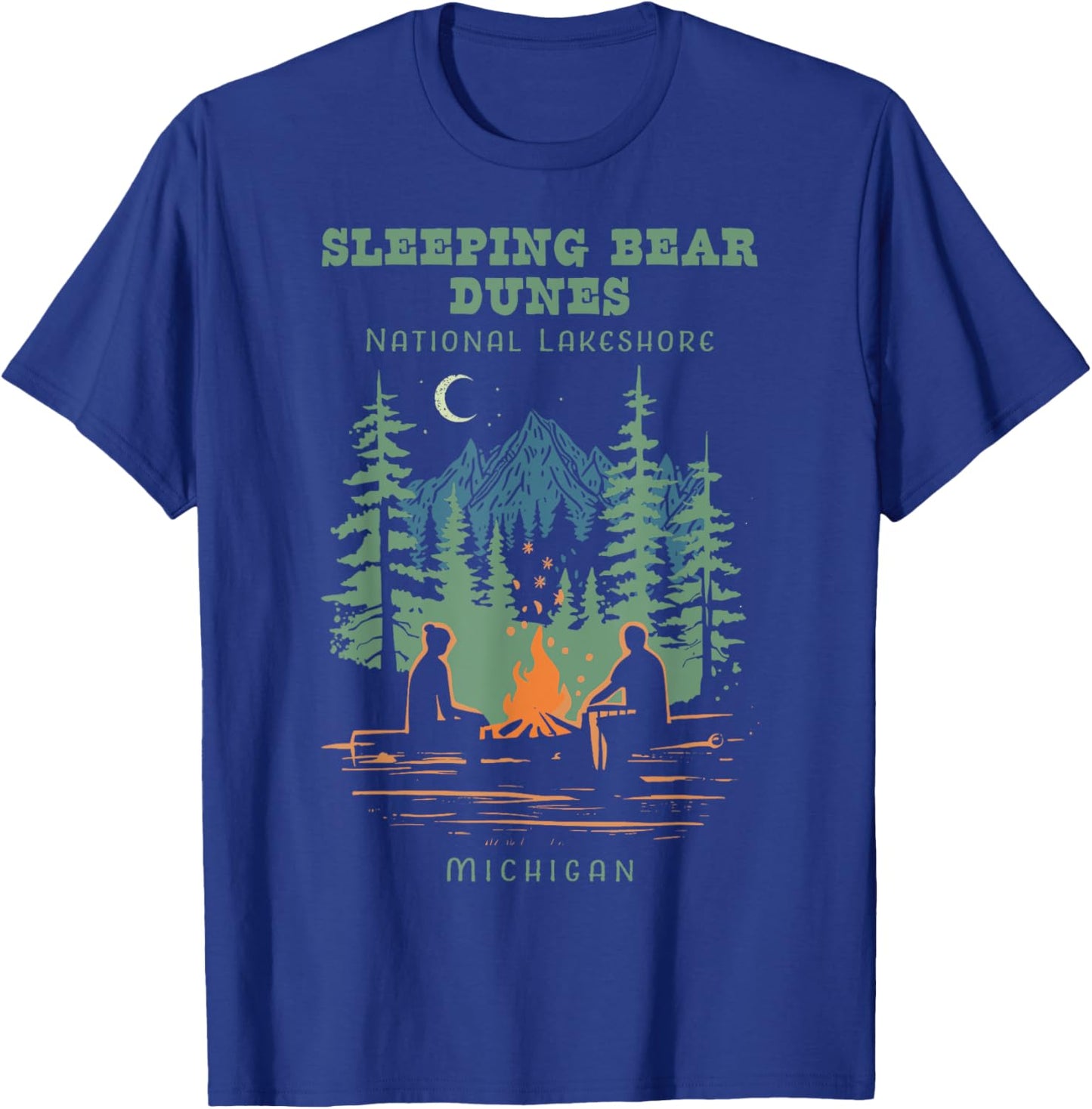 Sleeping Bear Dunes National Lakeshore Michigan Vintage T-Shirt - T-Shirt | Royal
