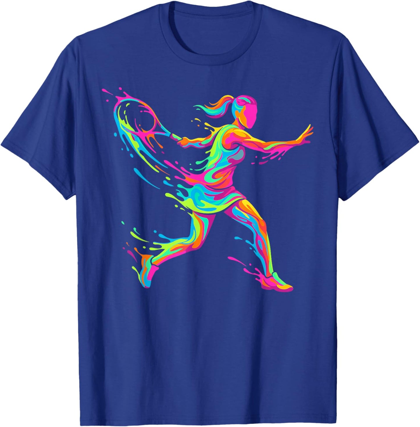 Tennis Player Woman Child and Girl T-Shirt - T-Shirt | Royal