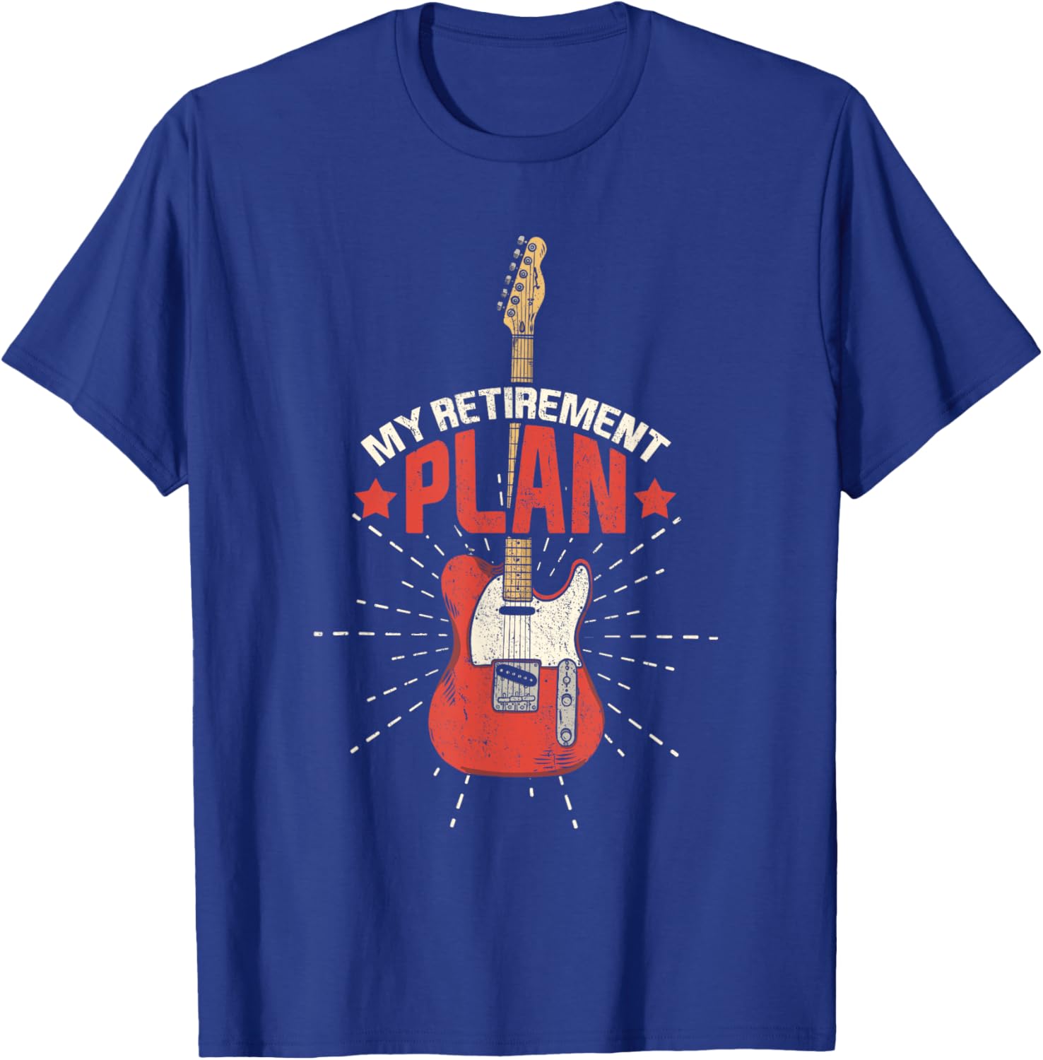 My Retirement Plan Electric Guitar Music Teacher Retirement T-Shirt - T-Shirt | Royal