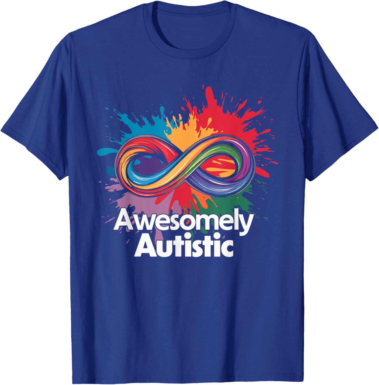 Autism Awesomely Autistic Autism Awareness T-Shirt - T-Shirt | Royal