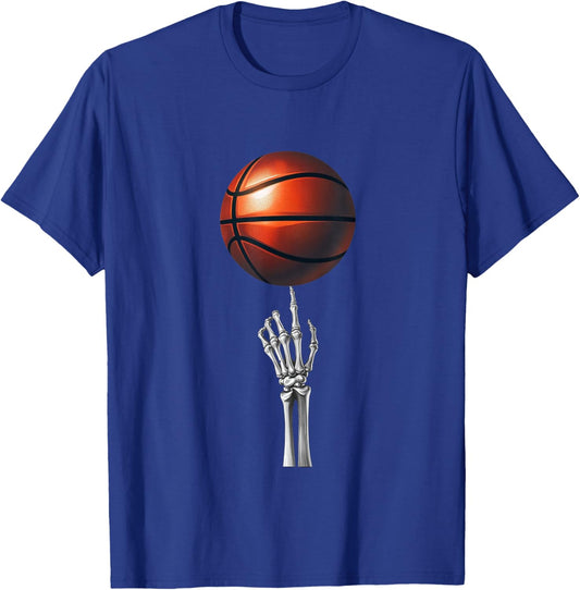 Hand Skeleton Basketball T-Shirt - T-Shirt | Royal