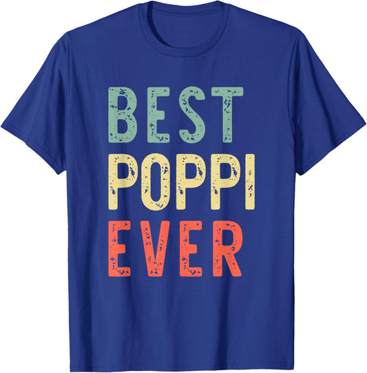 Best Poppi Ever Funny Vintage Retro T-Shirt - T-Shirt | Royal