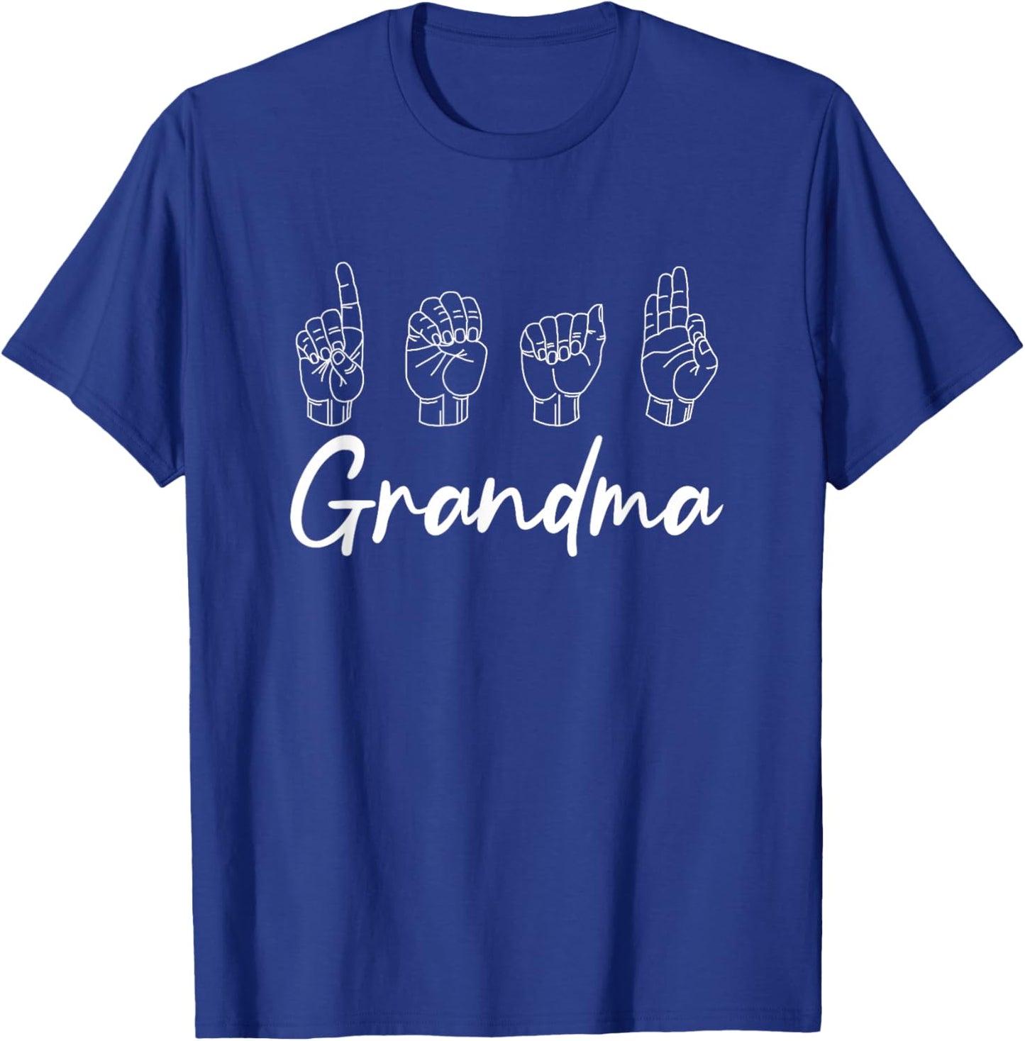 Deaf Grandma ASL Sign Language Grandmother T-Shirt - T-Shirt | Royal