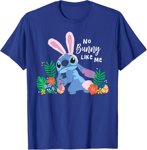 Disney Stitch No Bunny Like Me Tropical Spring Easter Eggs T-Shirt - T-Shirt | Royal