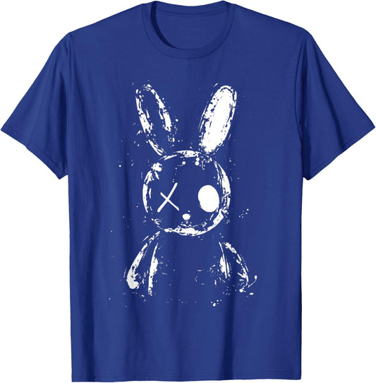 Cute Creepy Bunny Rabbit Grunge Horror Aesthetic Alt Goth T-Shirt - T-Shirt | Royal