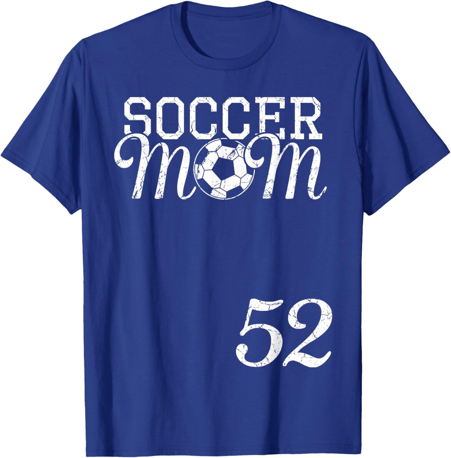 Soccer Mom Jersey Number 52 Favorite Player #52 Team T-Shirt - T-Shirt | Royal