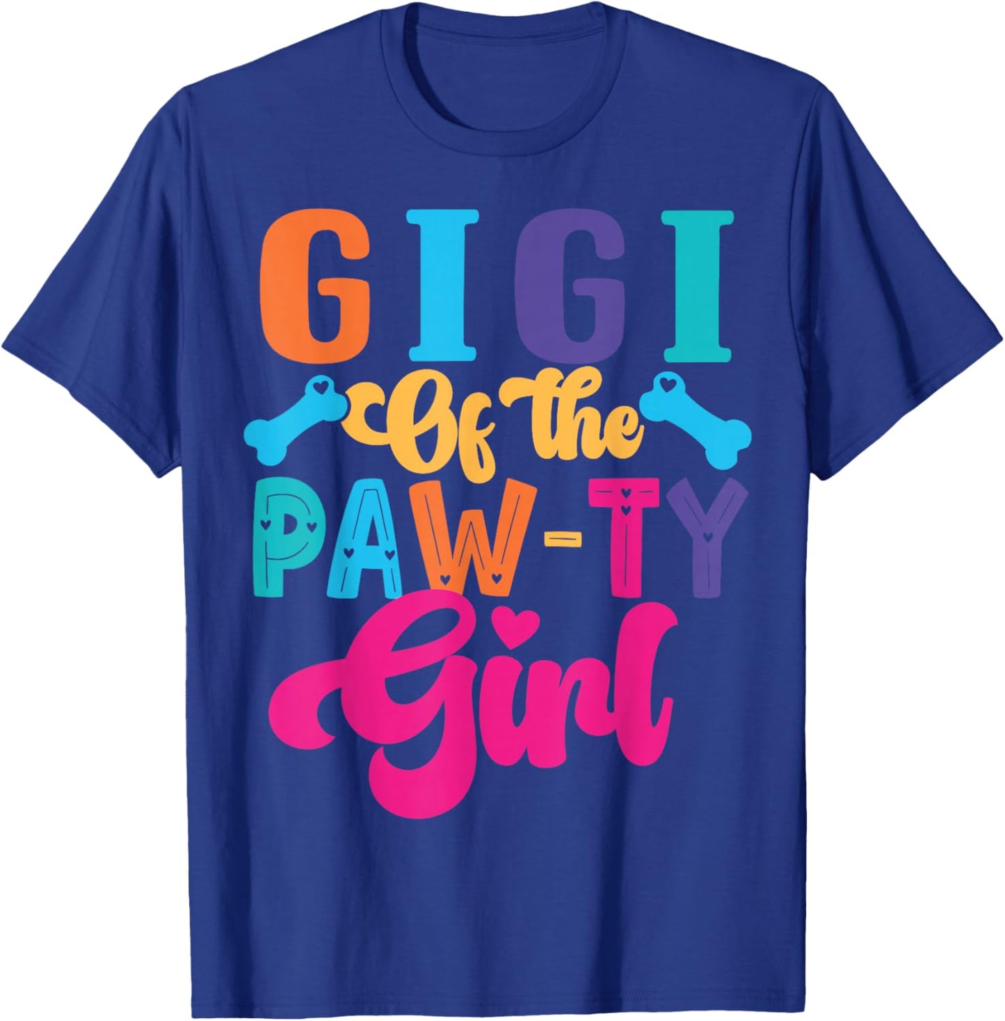 Gigi of The Paw-ty Girl Dog Family Matching Party T-Shirt - T-Shirt | Royal