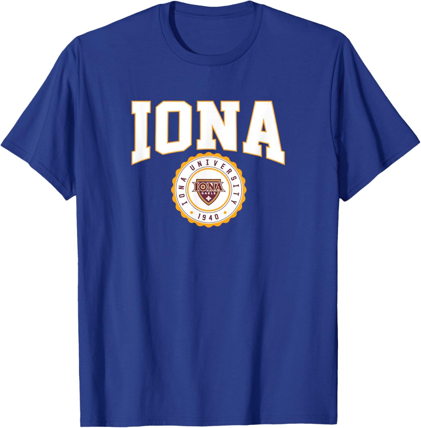 Iona University Gaels Collegiate Seal T-Shirt - T-Shirt | Royal