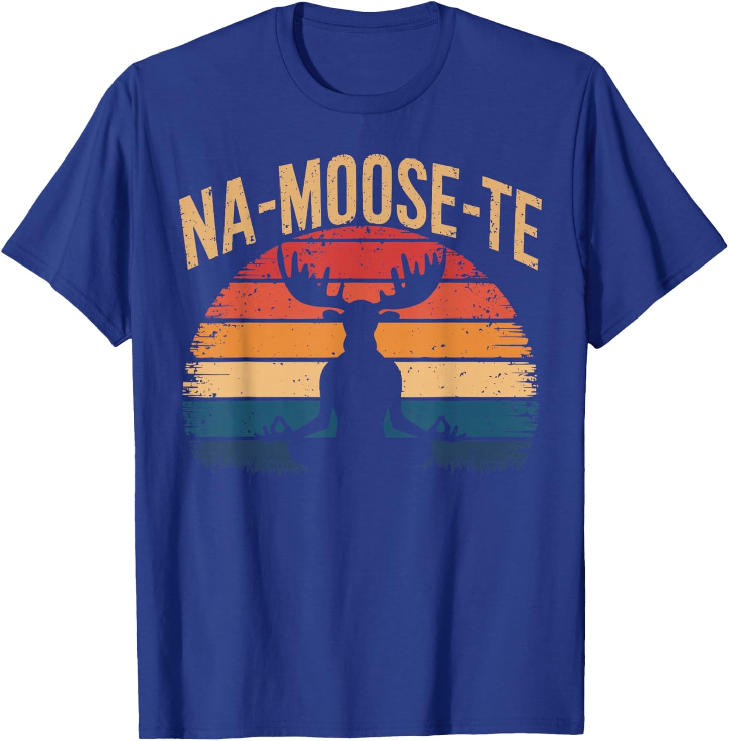 Na-Moose-Te Yoga Funny Moose T-Shirt - T-Shirt | Royal