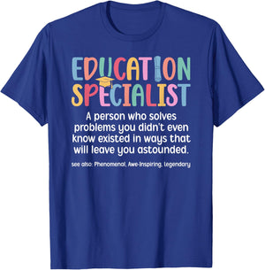 Education Specialist Definition Ed.S. Graduation EDS Degree T-Shirt - T-Shirt | Royal