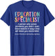 Education Specialist Definition Ed.S. Graduation EDS Degree T-Shirt - T-Shirt | Royal