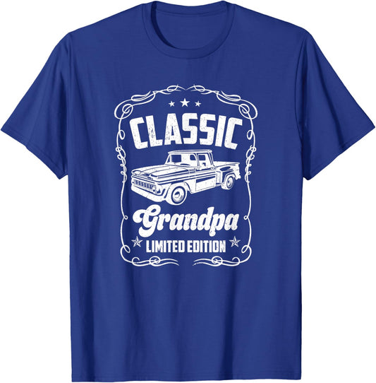 Classic Grandpa Old Pickup Truck Enthusiast T-Shirt - T-Shirt | Royal