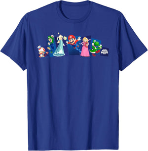 The Super Mario Galaxy Movie Heroes in Action T-Shirt - T-Shirt | Royal