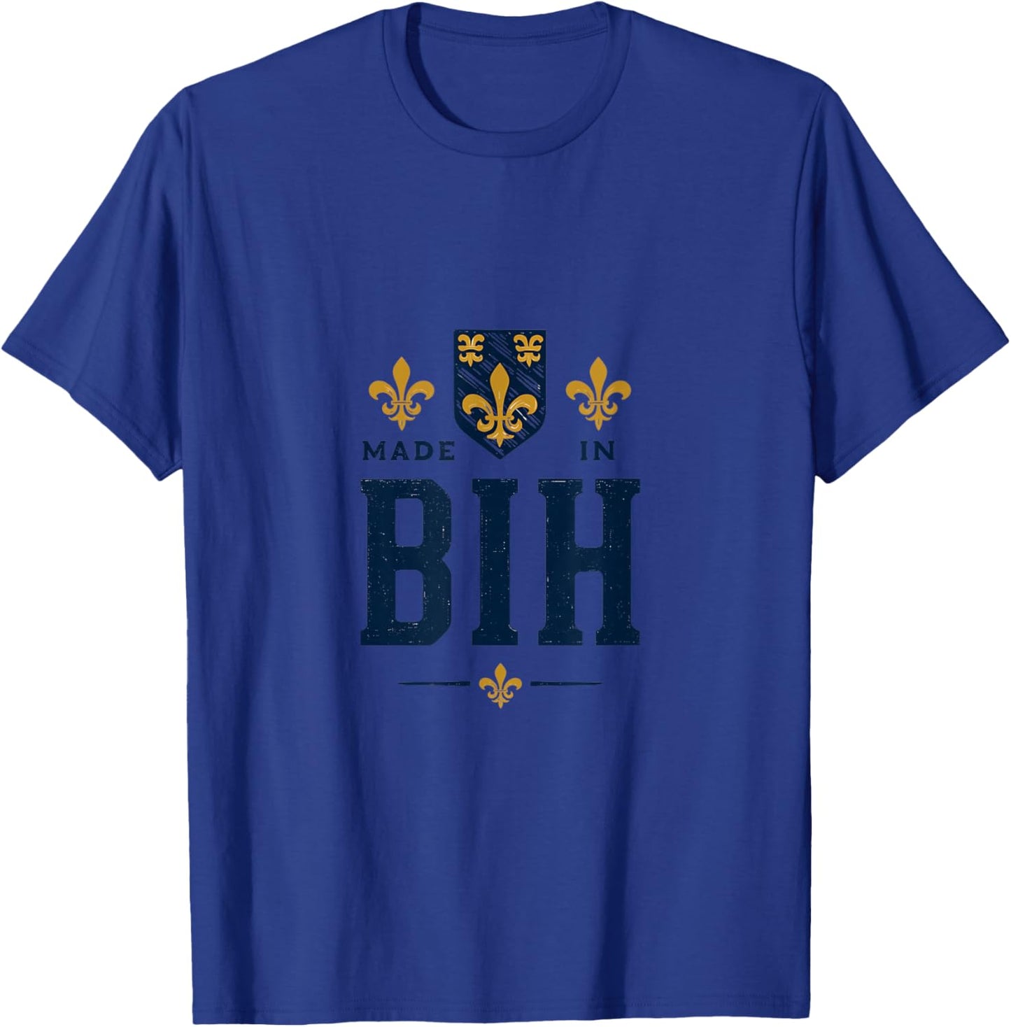 Bosnia and Herzegovina (BiH), Bosna, Balkan, Ljiljan Design T-Shirt - T-Shirt | Royal