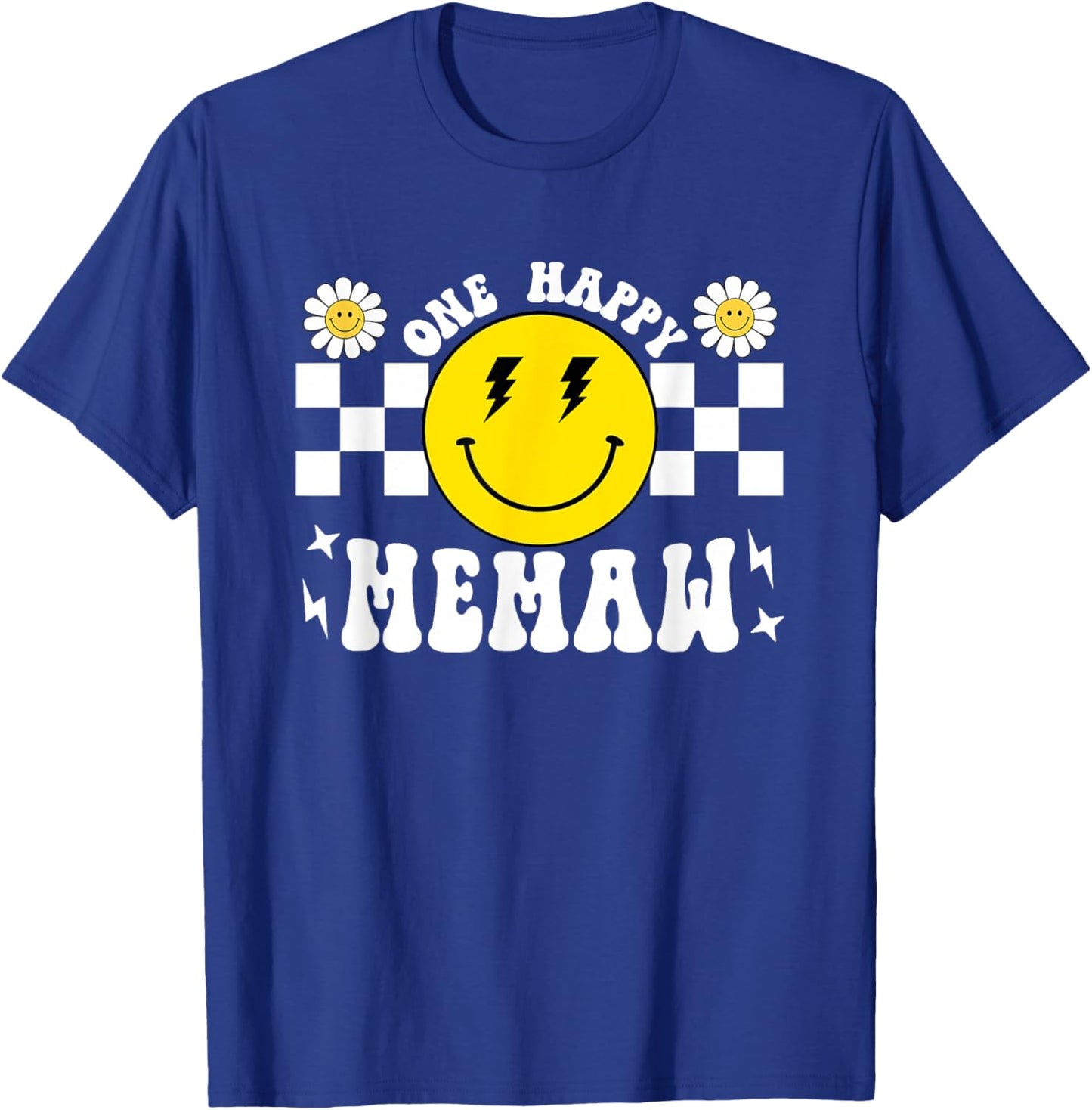 One Happy Dude Memaw 1st Birthday Family Matching T-Shirt - T-Shirt | Royal