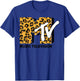 Classic MTV Logo Leopard Print T-Shirt - T-Shirt | Royal