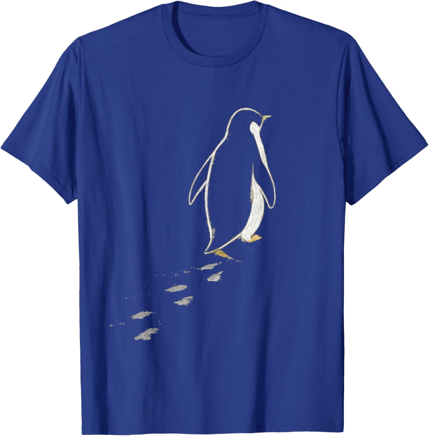 Lonely Penguin Minimalist Art T-Shirt - T-Shirt | Royal