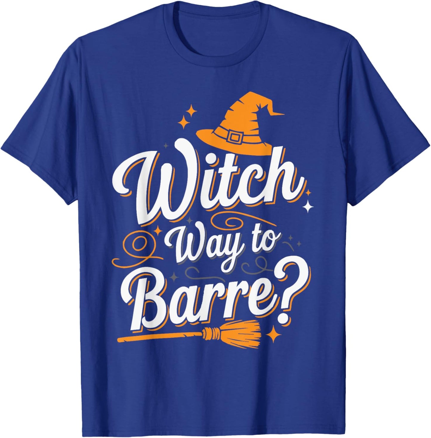 Funny Barre Halloween Witch Way to Barre T-Shirt - T-Shirt | Royal