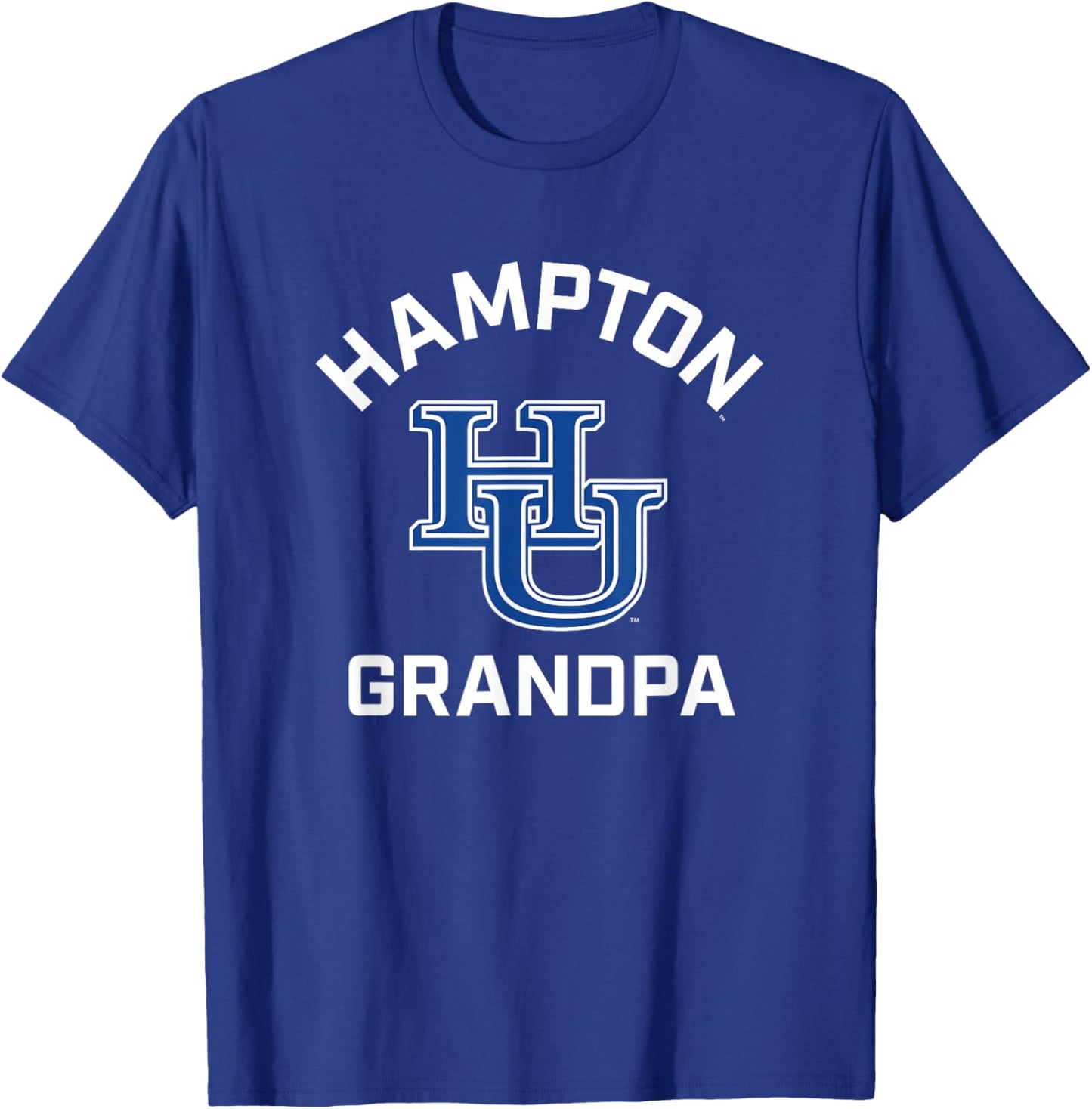 Hampton University Pirates Arched Grandpa T-Shirt - T-Shirt | Royal