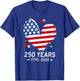 250th Anniversary America Flag Heart 250 Year Women Girls T-Shirt - T-Shirt | Royal