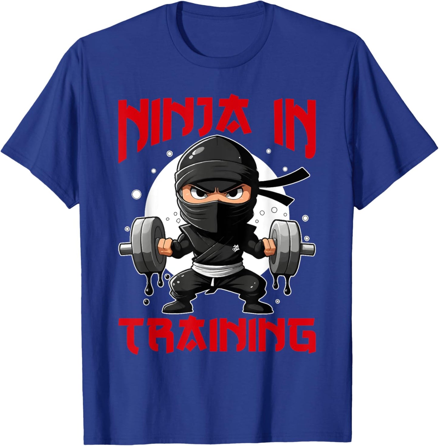 Ninja in Training Kid's Workout Enthusiast T-Shirt - T-Shirt | Royal