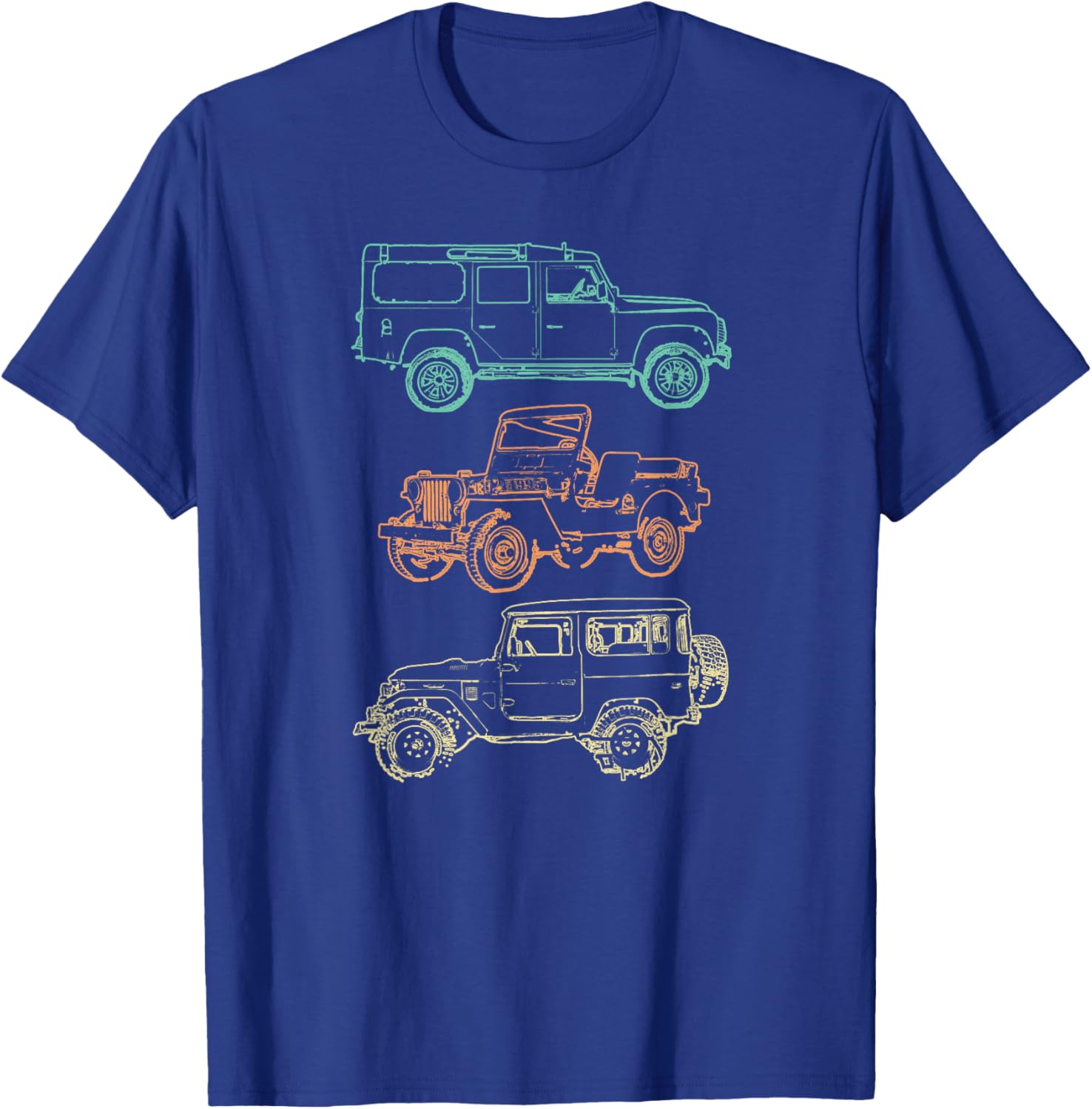 Mountain Offroading Outdoors Men Women Classic Car Off-Road T-Shirt - T-Shirt | Royal