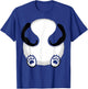 Panda Costume Face Funny Carnival Panda Bear Mask T-Shirt - T-Shirt | Royal