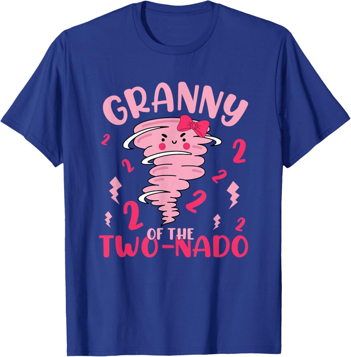 Granny of The Two-nado Tornado Theme 2nd Birthday Party T-Shirt - T-Shirt | Royal