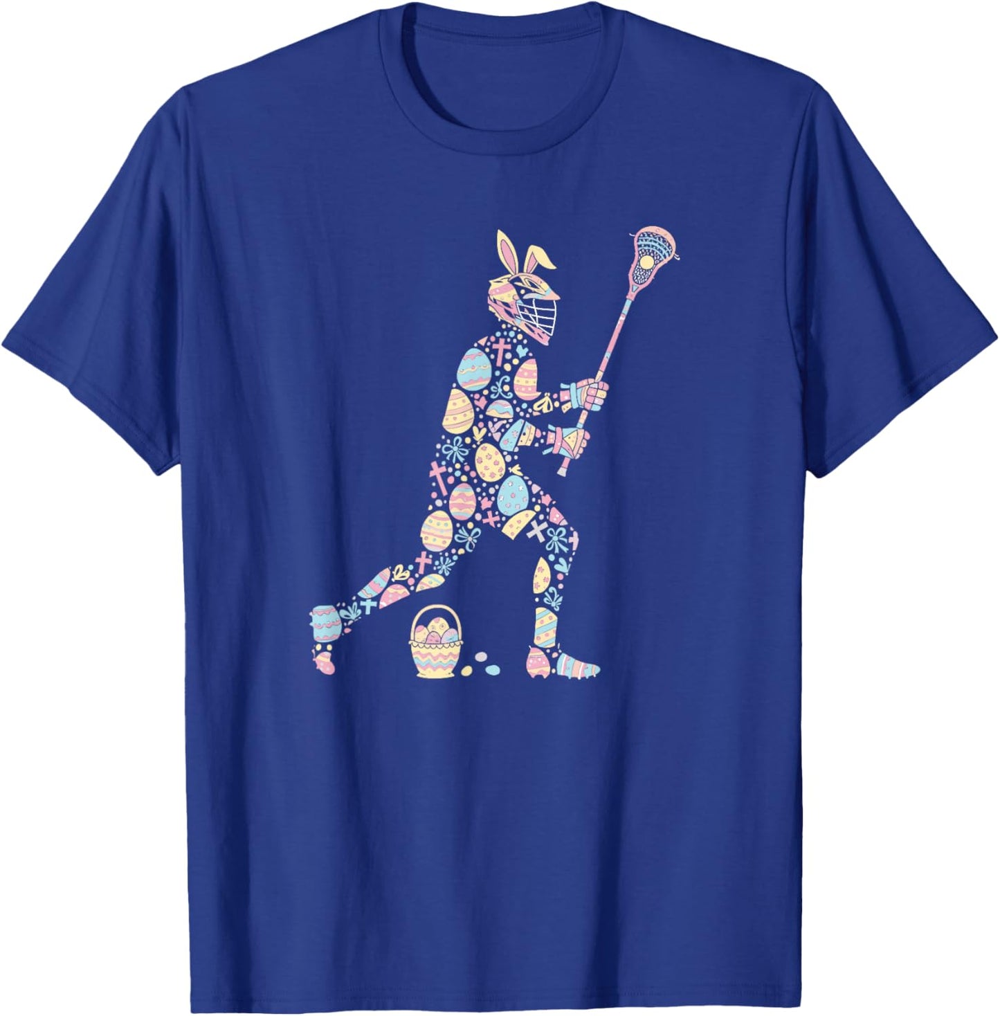 Lacrosse Bunny Easter Egg Easter Day Player Kids T-Shirt - T-Shirt | Royal
