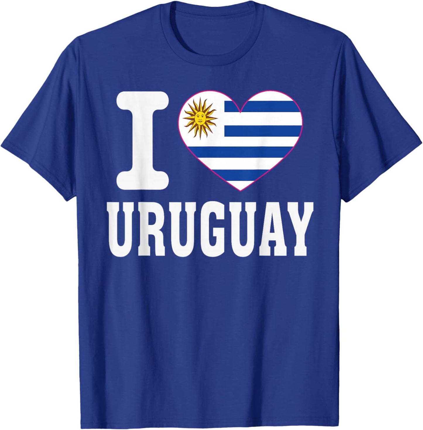 I Love Uruguay Heart Souvenir Lovers Pride Travel T-Shirt - T-Shirt | Royal