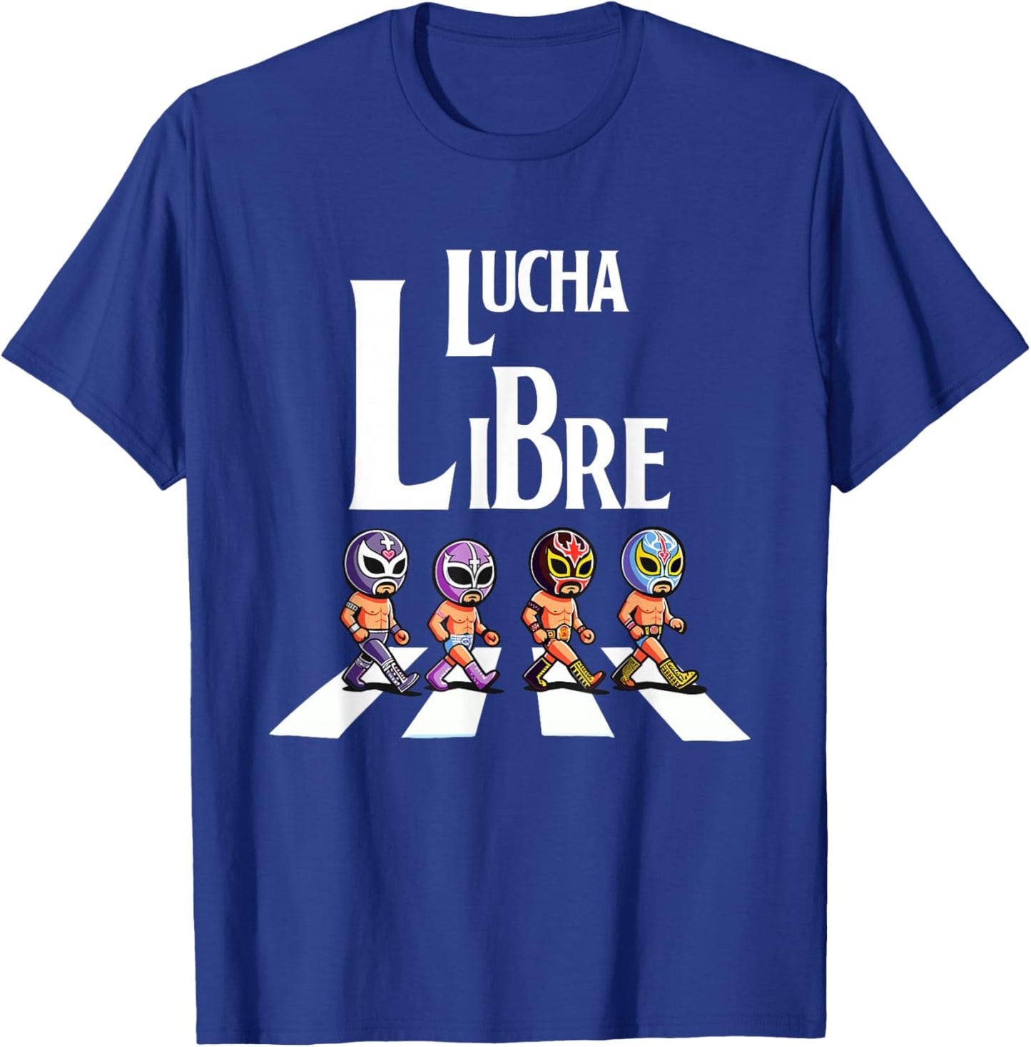 Hilarious Mexican Wrestling | Funny Wrestler Apparel Libre T-Shirt - T-Shirt | Royal