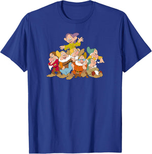 Disney Blanche-Neige et les Sept Nains s'amuser en groupe haut de gamme T-Shirt - T-Shirt | Royal