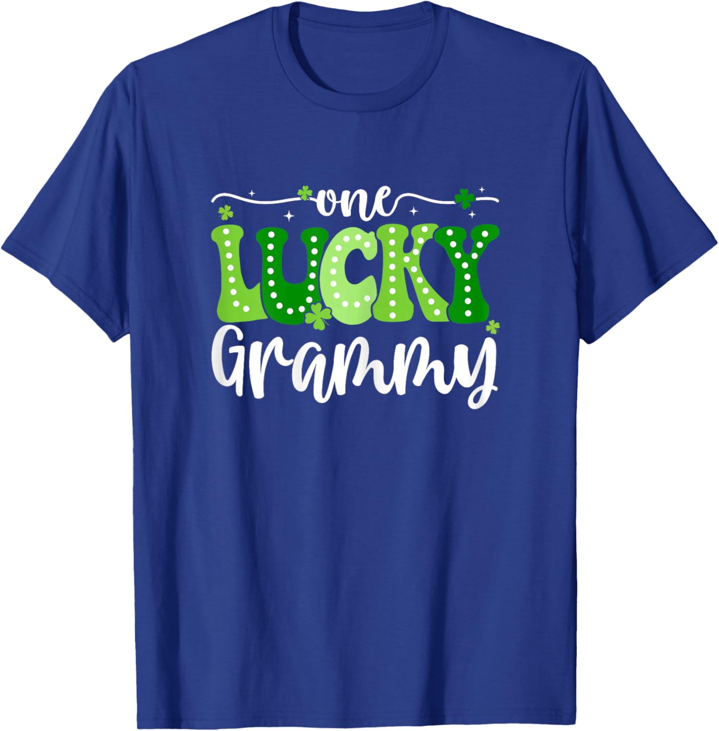 One Lucky Grammy Groovy Retro Grammy St Patrick's Day T-Shirt - T-Shirt | Royal