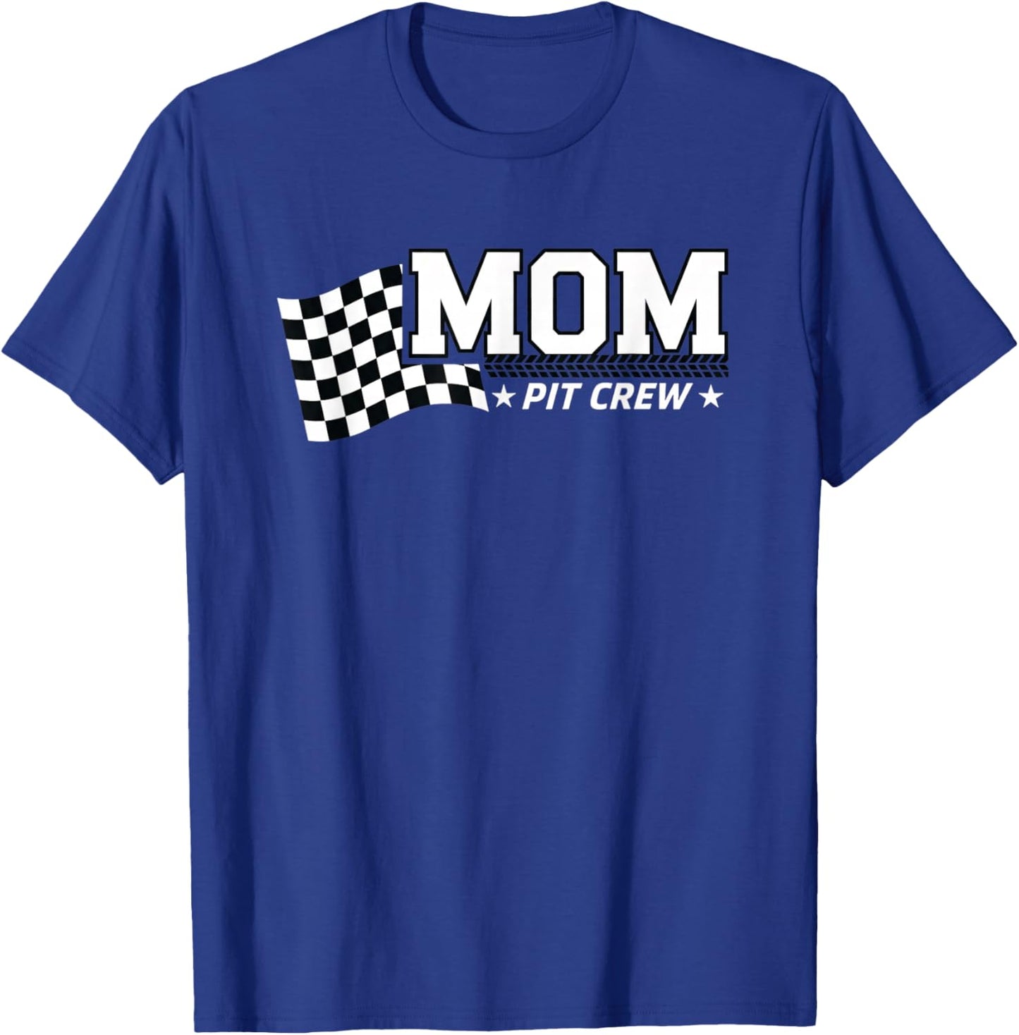 Mom Pit Crew Race Car Birthday Family Matching T-Shirt - T-Shirt | Royal