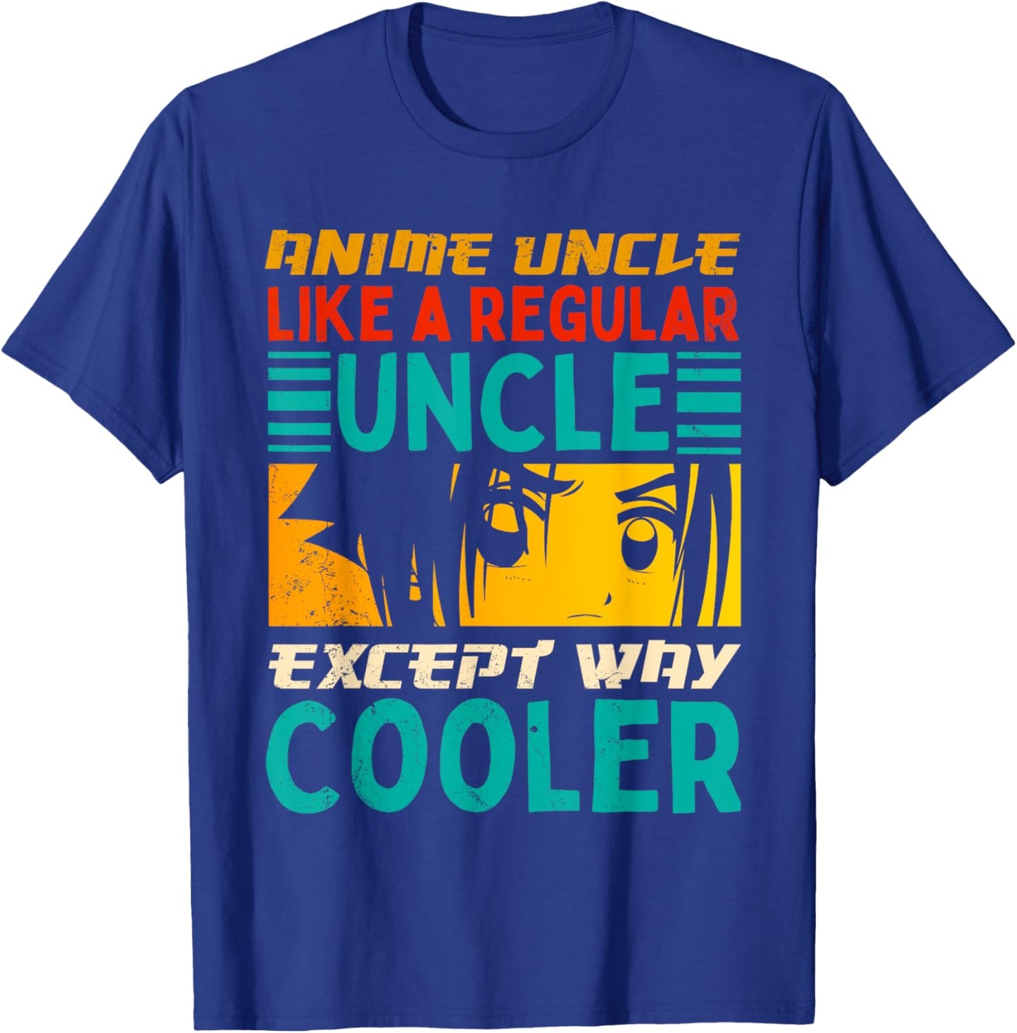 Funny Anime Uncle Like A Regular Uncle Manga Anime Lover Men T-Shirt - T-Shirt | Royal
