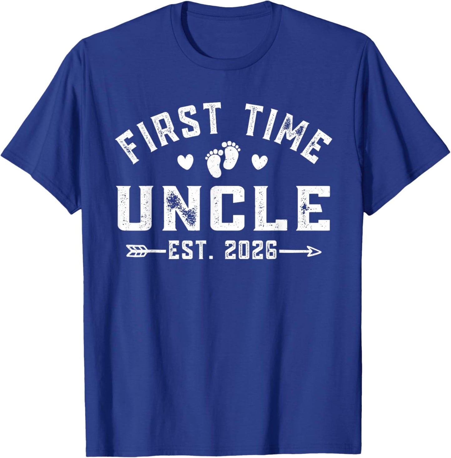 Uncle Est 2026 First Time Uncle Est 2026 T-Shirt - T-Shirt | Royal