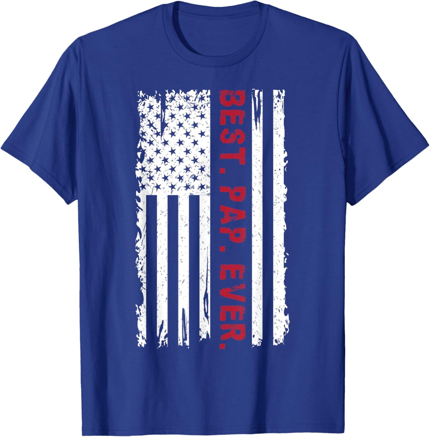 US Flag Best Pap Ever Father's Day Daddy Grandpa Vintage T-Shirt - T-Shirt | Royal