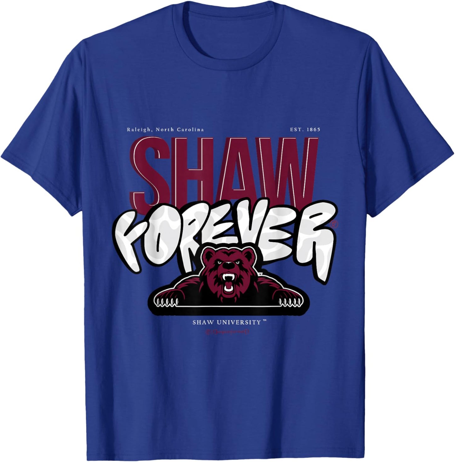 The Yard Essentials - Shaw University - Shaw Forever HBCU T-Shirt - T-Shirt | Royal